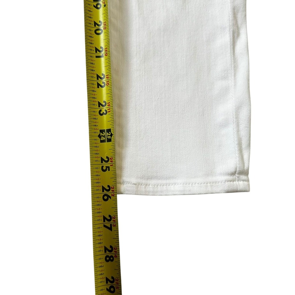 7 For All Mankind White The High Waist Ankle  Skinny Jeans Women Size 26 | 71-20 - Picture 9 of 9